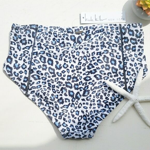 Nicole Miller animal print high waisted bikini bot - Picture 3 of 6
